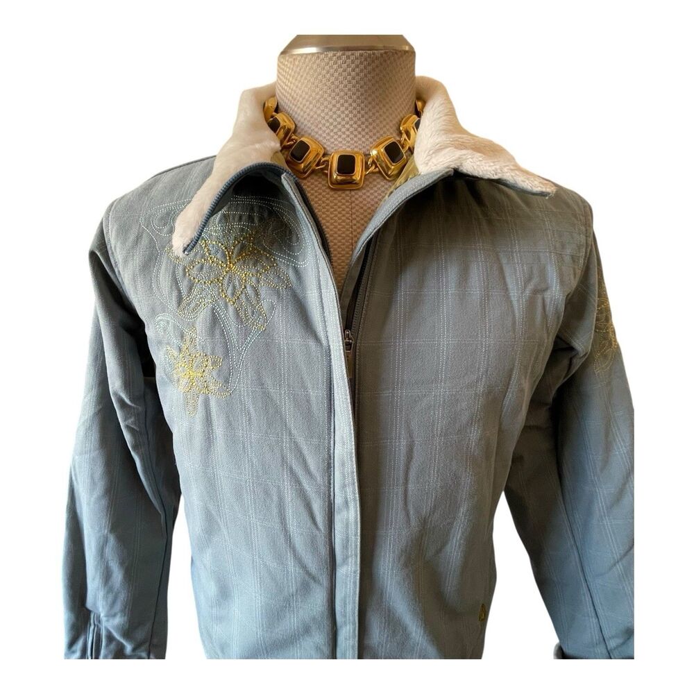 Mountain Hardwear Women's Embroidered Jacket Coat Green Size Small Outdoors Zip